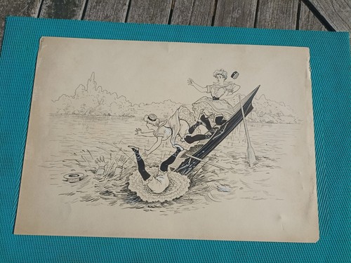 Estampe sur papier scène