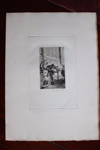 1876 eau forte sur - ✒,