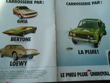 Published 1981 Uniroyal fORD mICRO Alfa Romeo Carabo StudebakerPrint Rain Tyre