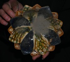 6.6 "Chine antique Palais Tang tricolore en porcelaine fleur forme bol à thé