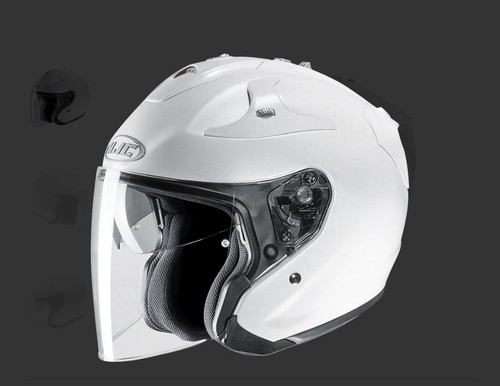 Casque hjc jet blanc avec - fg,