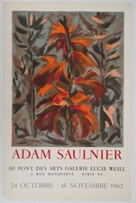 [ART POSTER] Adam Saulinier: Red Fir #Galerie Lucie Weill #Paris, 1962