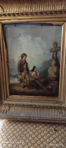 Old painting auguste delacroix - old,