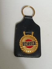 Antique Datsun Leather Keychain - Vintage Car Keychain