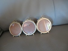 Brass and Bronze Triple Round Photo Frame
