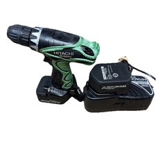 Hitachi DS 12DVF3 12V 3/8 Driver Drill W/ 2 Batteries Charger Bits