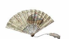19th St. Galante Scene Flute Cruise Nacre Fan 18 Strands Mother-of-Pearl