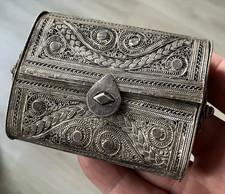 Ancienne jolie boite porte coran ? Métal ou Argent Filigrane 61g Art d'orient