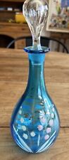 art glassware N118 carafe enamelled glass lily of the valley Legras style