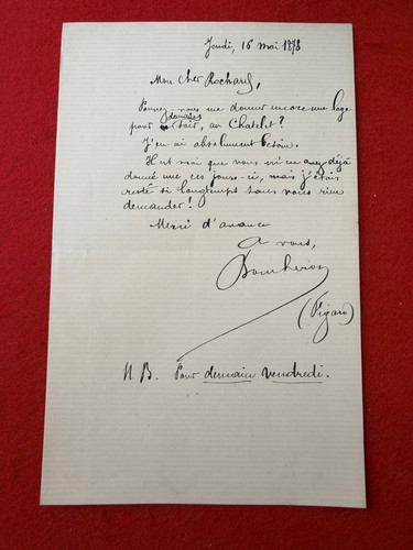 Cy78 lettre autographe - cy78-lettre,