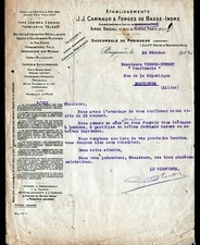 PERIGUEUX (24) FACTORY / METAL BOXES ""CARNAUD & FORGES de LOW-INDRE"" 1921