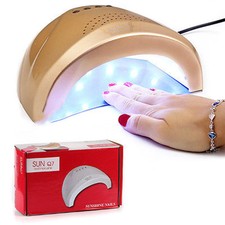 Lampada UV 24 LED Reconstruction Pour Ongles Mains Pieds Nail Art Avec Timer 48W