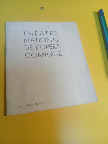 Livret theatre national - livret, de