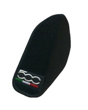Tapis de protection pour repose-pieds Fiat 500 2007 2020, noir avec inscription