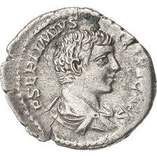 Monnaie, Geta, Denier, 207