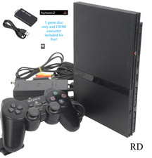 Console Ps2 slim Noir Complet de Câbles et Manette Officielle Sony Playstation 2