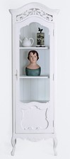 Étagère Shabby Chic Vitrine Blanc Vaisselier / Buffet Vintage Armoire Meuble