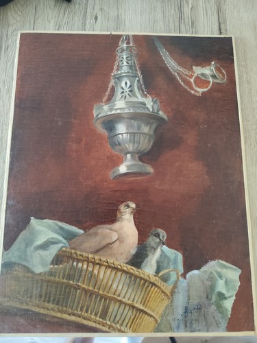 Huile sur toile marouflée sur