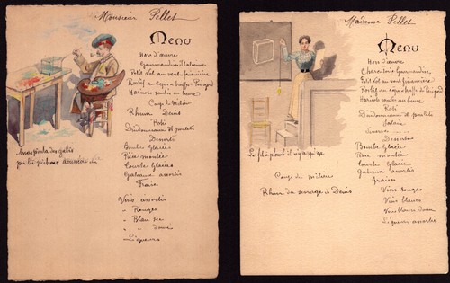 Menus deux aquarelles - ,