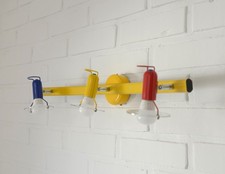 Vintage Memphis Wall Lamp / Paulmann 1990's / Yellow Ceiling Light / Pop Art