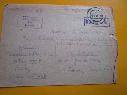 Lettre prisonier oflag xii - oflag,