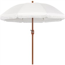 Parasol de Jardin Parasol à Franges Ø236/275cm Anti-UV avec Sac de Rangement