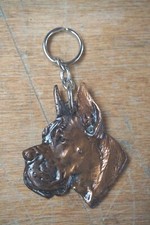 715.2110  C    MAGNIFIQUE  PORTE CLE  METAL CLES  CHIEN  DOGUE  ALLEMAND  DOG   