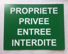 plaque, panneau "PROPRIETE