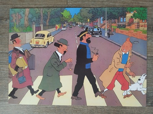 Tintin abbey road affiche - abbey,