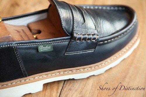 Mocassins cuir daim bleu - en,