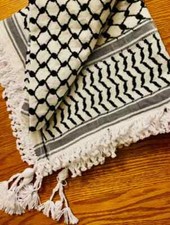 Unique Keffiyeh Scarf Shwal, Arabian Sahara Bandana Kofya, Palestinian Tradition
