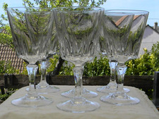 6 verres à eau en cristal
