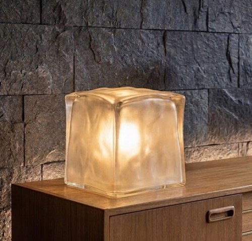 Ancienne lampe cube glace - lampe,