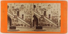 ITALY Florence c1870 Photo C. Jacquier Stereo Vintage Albumin P70L3n