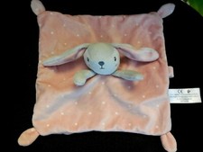 doudou plat lapin gris rose