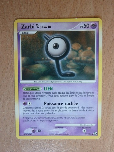 Carte pokémon zarbi pv - carte, 50