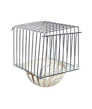 Nid extérieur avec dôme en plastique et grille en fer pour cage à oiseaux Ferrib