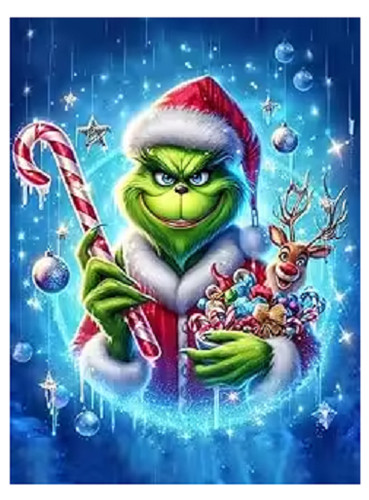 Diamond painting grinch pour - diamond, grinch,