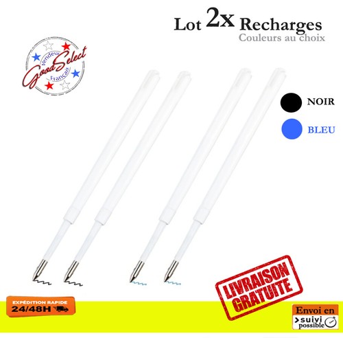 Lot recharges noir bleu - lot, x2
