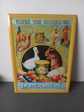 METAL ADVERTISING PLAQUE TOLE THE HOUSEWIFE / PRESERVES 40 CM X 30 CM REPRODUCTION