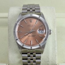 Mens 34mm Custom Watch w/ Rolex 15210 Oyster Perpetual Date Case & Dial - READ