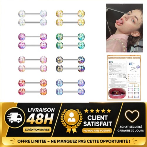 Pièces piercing langue - 16,