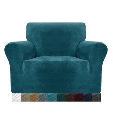 Housses de Chaise en Velours pour fauteuils Housse de canapé Extensible antid...