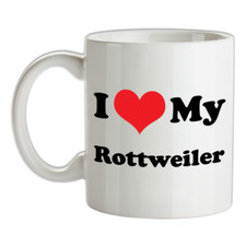 I Love Mon Rottweiler Tasse -