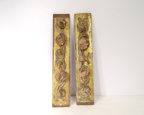 Pair gold polychrome - gold,