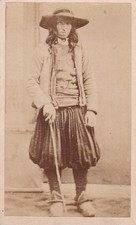 Breton in traditional costume Photo CDV 1860/70 P. Le MICHEL GUINGAMP BRITTANY