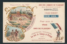 Carte postale publicitaire Anis de Flavigny. Exposition Universelle de 1900.