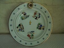 Assiette à bouillie porcelaine de Chauvigny (86) genre Germaine Bourret