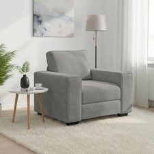 Fauteuil gris clair - clair, 100x77x82