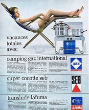 1964 ADVERTISING ADVERTISEMENT 114 CAMPING GAS, COCOTTE SEB, LAFUMA the holidays